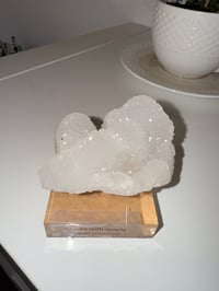 Image 4 of CALCITE WITH SUGAR QUARTZ RAW SPECIMEN (Fuji) WITH STAND 