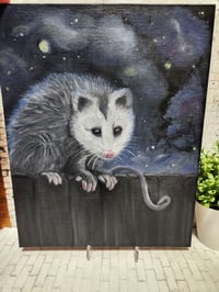 Image 7 of Frank the Opossum | Original 8x10 Oil