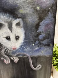 Image 9 of Frank the Opossum | Original 8x10 Oil
