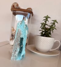 Image 4 of BLUE ARAGONITE TOWER WITH CAVE 