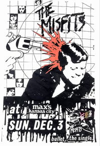 Image 1 of Misfits Max's Kansas City December 3rd Concert Poster T-Shirt (Reprint)