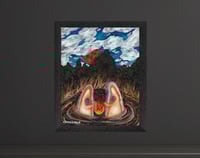 Image 2 of 'Warmer Than Fire' - Glowing Shadows Acrylic on Canvas Panel, 8x10 Framed