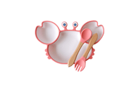 Silicone Crab Dinner Set- Pink