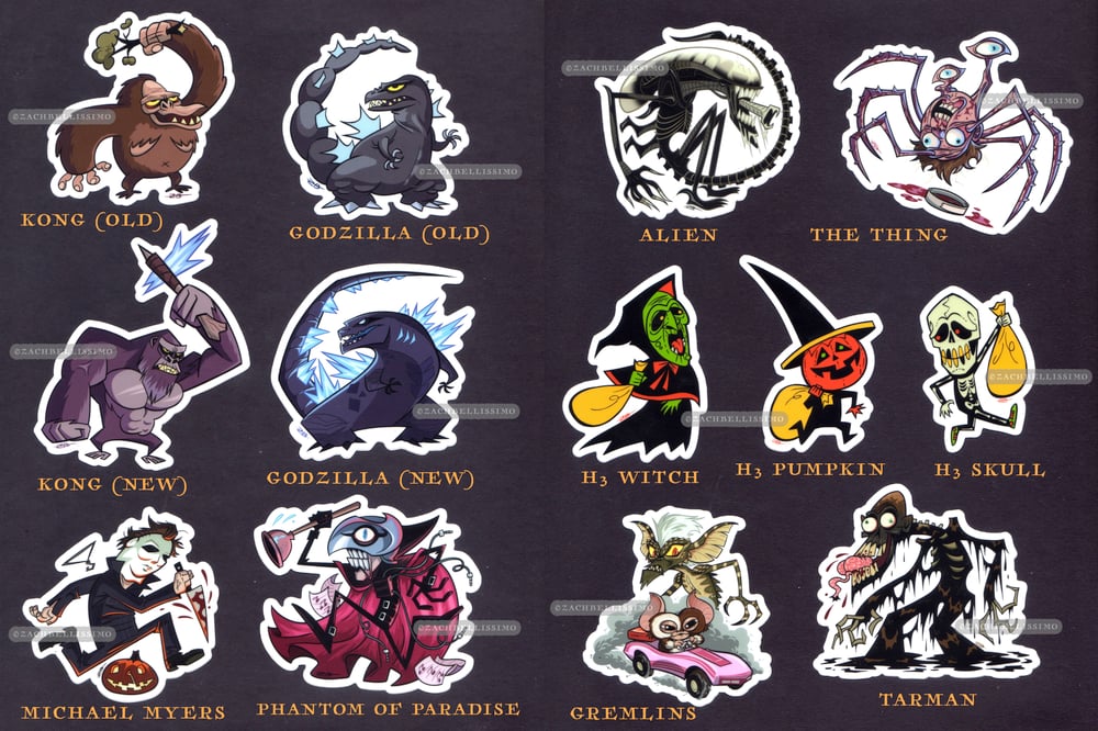 HORROR STICKERS (CHOOSE)