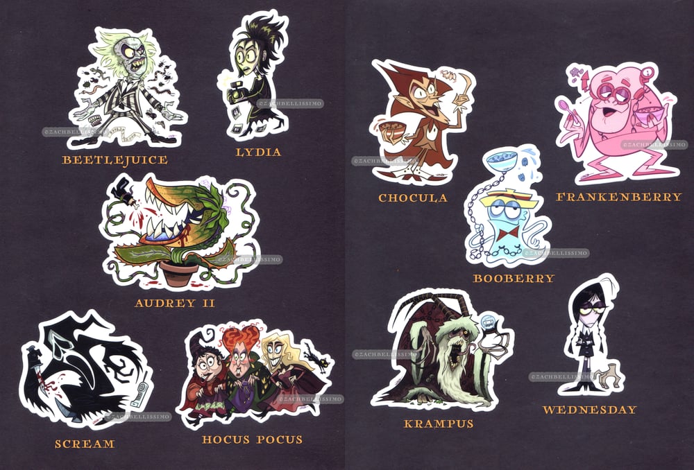 HORROR STICKERS (CHOOSE)