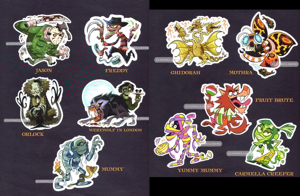 HORROR STICKERS (CHOOSE)