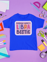 Image 2 of Libra Bestie Unisex Short Sleeve Crewneck T-Shirt