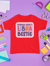 Image 3 of Libra Bestie Unisex Short Sleeve Crewneck T-Shirt