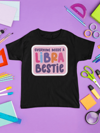 Image 4 of Libra Bestie Unisex Short Sleeve Crewneck T-Shirt