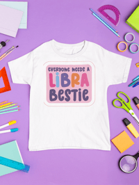 Image 5 of Libra Bestie Unisex Short Sleeve Crewneck T-Shirt