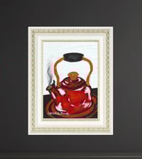 Image 2 of 'Post Modern' - Acrylic on Canvas Panel, 5x7 Framed