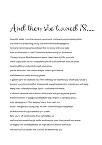 Personalised rhyme for an older child 14+
