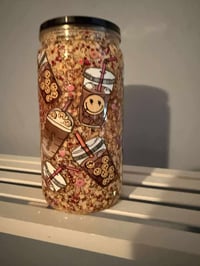 Image 3 of ☕ Iced Coffee + Anxiety Glitter Tumbler