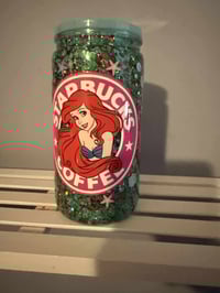 Image 1 of 🧜‍♀️ Ariel Starbucks Glitter Tumbler