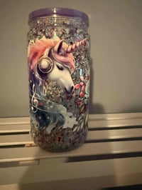 Image 4 of 🎧 Unicorn Headphones Glitter Tumbler