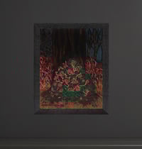 Image 2 of 'Rosebush, Midwinter' - Acrylic on Canvas Panel, 8x10 Framed