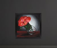 Image 2 of   'Falling In Slow Motion' - Acrylic on Canvas Panel, 8x8 Framed