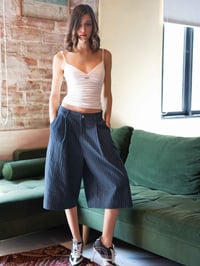 Image 4 of PUSH PUSH Dume Jort Navy Stripes
