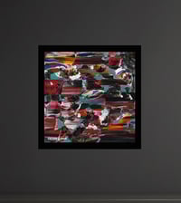 Image 2 of 'Intimacy' - Abstract Palette Knife Acrylic on Canvas Panel, 8x8 Framed