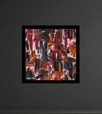 Image 2 of 'Butterfly Soil Glitter' - Abstract Palette Knife Acrylic on Canvas Panel, 8x8 Framed