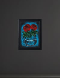 Image 2 of 'Cosmopolitan' - Acrylic on Canvas Panel, 5x7 Framed