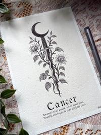 Image 2 of Cancer inspired zodiac sword giclee print
