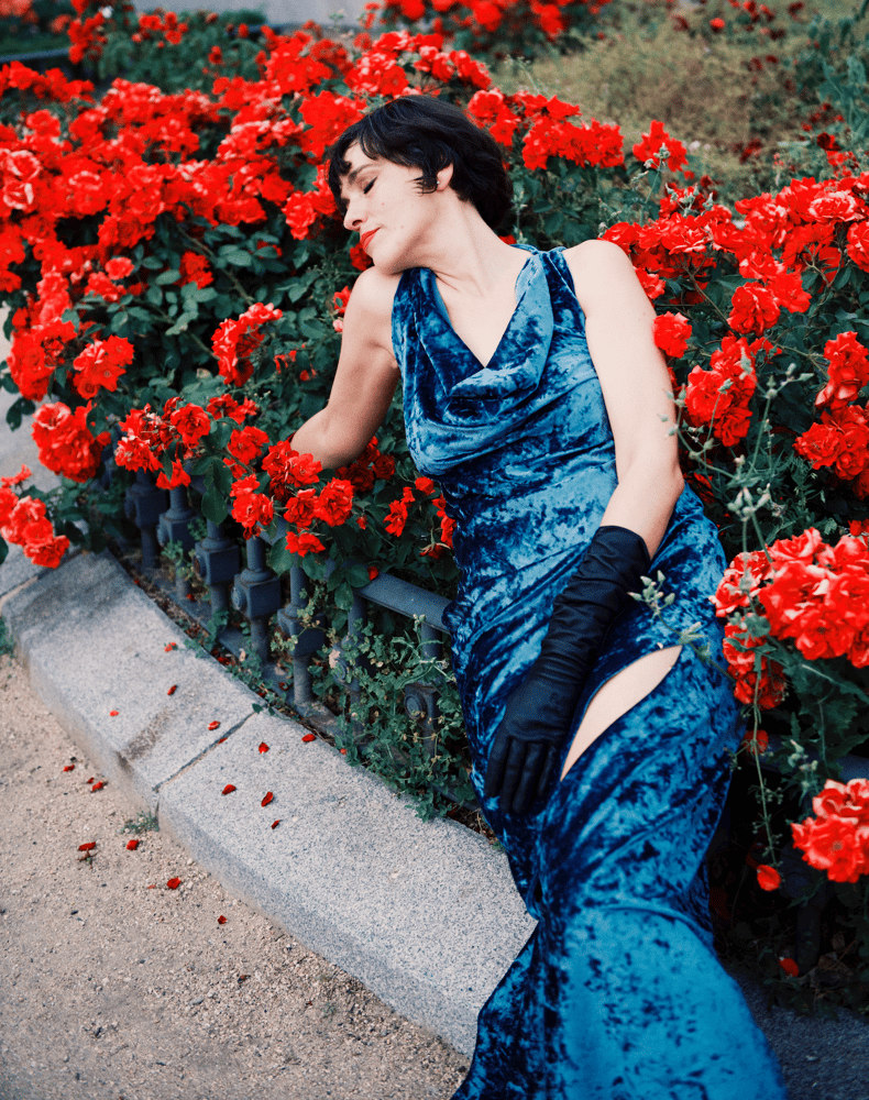 Image of Vestido Blue Velvet