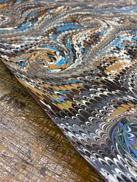 Image 3 of Marbled Paper #10 'Curl on Nonpareil' Marbled Paper