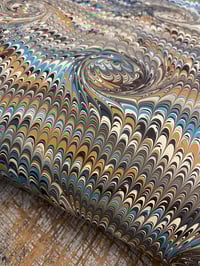 Image 1 of Marbled Paper #10 'Curl on Nonpareil' Marbled Paper