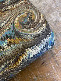 Image 2 of Marbled Paper #10 'Curl on Nonpareil' Marbled Paper