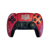 Image 1 of Custom Metallic Red PS5 DualSense Controller | Patterned Finish | V6 Hall Sensor Upgrade 