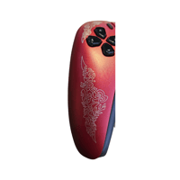 Image 3 of Custom Metallic Red PS5 DualSense Controller | Patterned Finish | V6 Hall Sensor Upgrade 