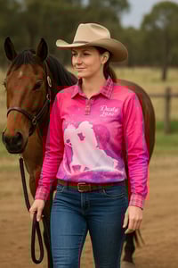 Image 1 of Dusty Lane Horse Fishing shirt Pre Order