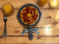 Image 1 of Cast iron skillet waffle candles 