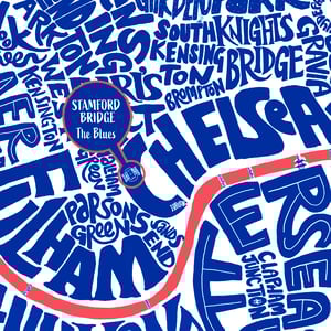 Image of Stamford Bridge - The Blues - West London Typographic Map