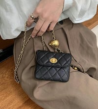 Small black card holder belt purse 
