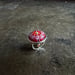 Image of Red Tangerine Floral Ring with Ruffle