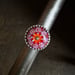 Image of Red Tangerine Floral Ring with Ruffle