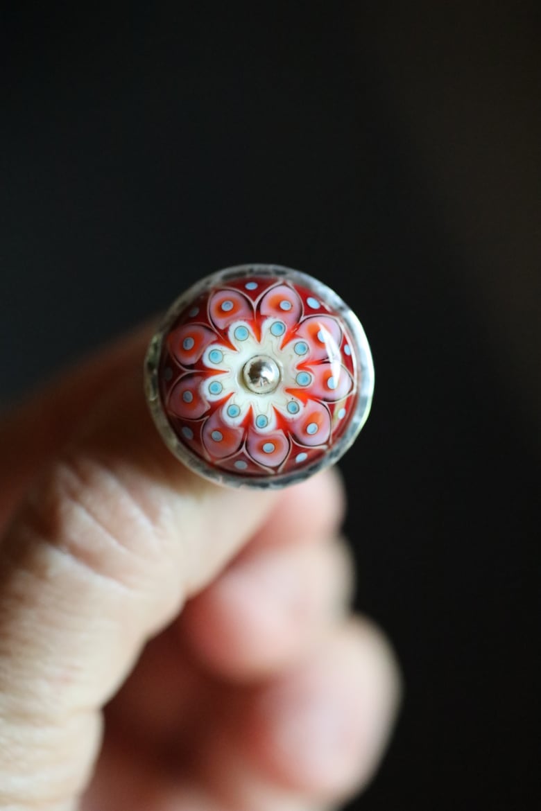 Image of Pink Tangerine and Ivory Floral Ring