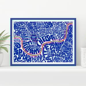 Image of Stamford Bridge - The Blues - West London Typographic Map