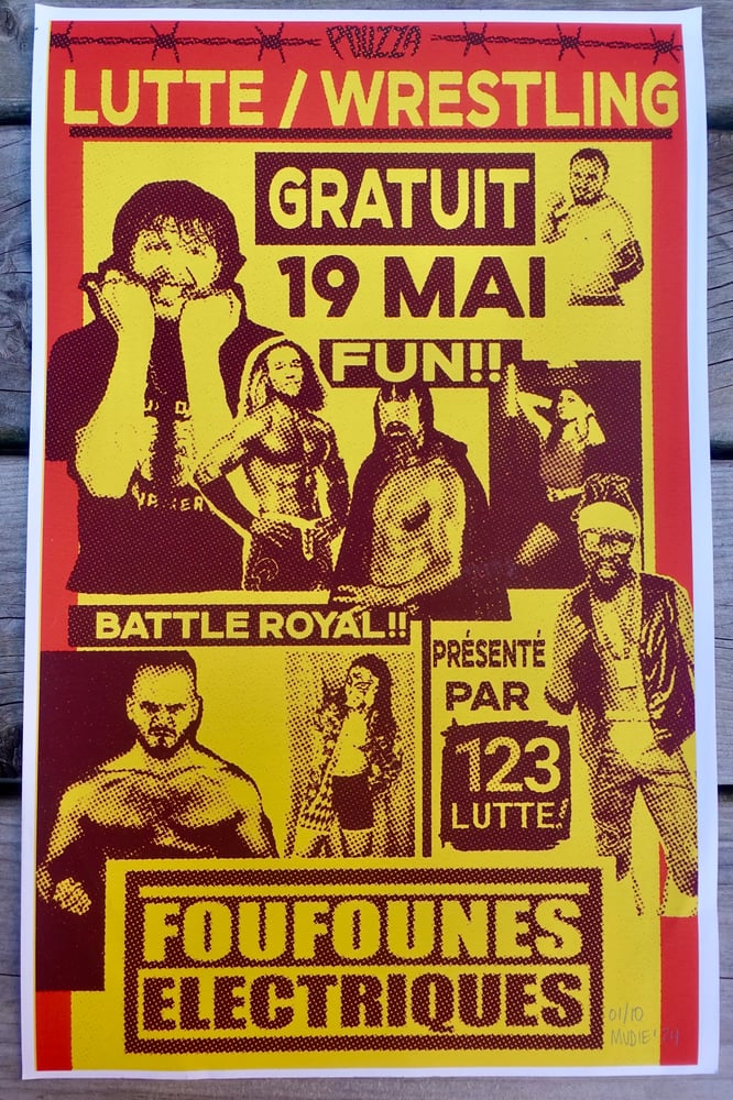 Image de Pouzza 12 Art Prints ( Quantité Limitée/Limited Quantity ) Lutte/Wrestling, etc...
