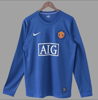 Image 2 of Manchester United 08-09 Blue Third Kit Long Sleeve