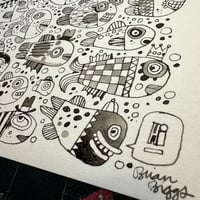 Image 3 of school of fishes drawing