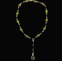 Image 2 of Gothic green and black beaded crystal necklace 