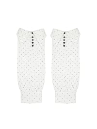 Image 5 of Polka dot shirt-collar leg warmers