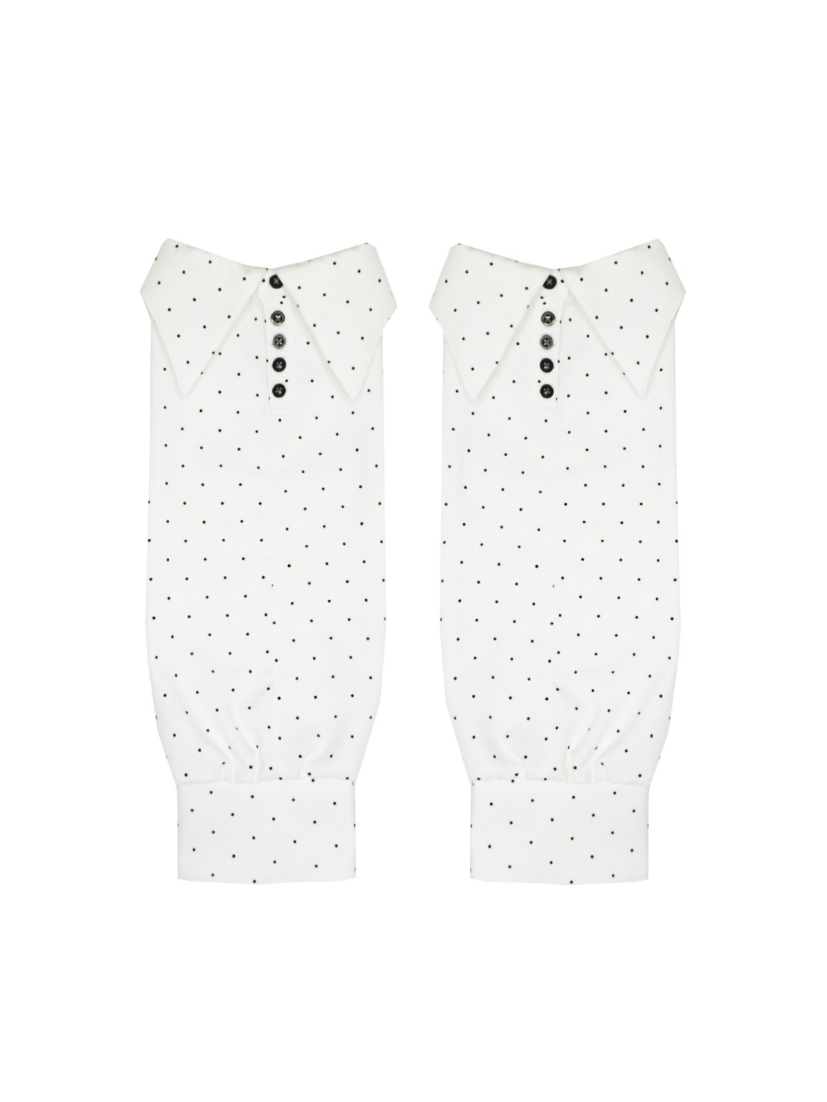 Polka dot shirt-collar leg warmers| Same style as ILLIT | nit alcove