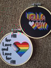 Image 6 of Pride Vibes Hoops - 'All for Love' and 'Hella Gay'