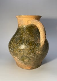 Image 1 of Medieval ; Late Fourteenth Century Rounded Jug ; Brill / Boarstall Ware, Buckinghamshire, England.