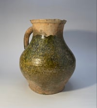 Image 3 of Medieval ; Late Fourteenth Century Rounded Jug ; Brill / Boarstall Ware, Buckinghamshire, England.