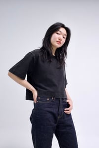Image 2 of SuperNormal Heavy Crop BLACK